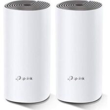 TP-LINK Deco E4 (2-pack) Dual-band (2.4 GHz / 5 GHz) Wi-Fi 5 (802.11ac) Wit, Grijs Intern