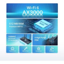 TP-Link Archer AX55 draadloze router Gigabit Ethernet Dual-band (2.4 GHz / 5 GHz) 5G Zwart