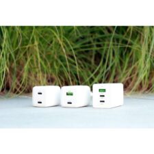 Mobiparts GaN Wall Charger USB-C/USB-A3.0/QC 45W Wit