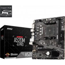 MSI A520M-A PRO moederbord AMD A520 Socket AM4 micro ATX
