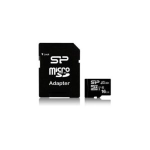 Silicon Power 16GB Elite MicroSDHC Class10 UHS-1 tot 85Mb/s incl. SD-adapter Zwart