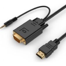 Gembird A-HDMI-VGA-03-6 video kabel adapter 1,8 m VGA, 3.5 mm Zwart