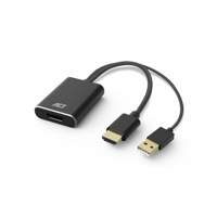 ACT AC7536 | HDMI + USB naar DisplayPort Adapterkabel | 0,24 m | Zwart