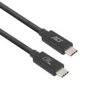 ACT AC7430 | USB4 | 20Gbps | 240W | USB-C naar USB-C | 1m | Zwart