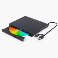 Gembird DVD-USB-031 | Externe DVD-Brander | 8x DVD | 24x CD | USB-C & USB 3.1 | Slimline | Zwart
