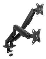 ACT AC8314 Monitorarm Essentials | Verstelbare Monitor-bureaubeugel | Tot 35″ | Max 2x 9 kg | VESA 75×75 / 100×100 | 2 Monitoren | Gasveer