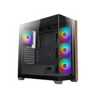 Case Azza Neptun Midi Tower RGB Zwart, Hout