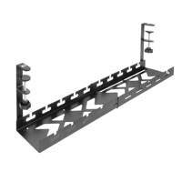 ACT Verstelbare kabelgoot voor onder bureau | Klemsysteem | 43 tot 72 cm | Zonder boren | Staal | Zwart